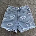 Szorty Jeans Y2K Love Heart