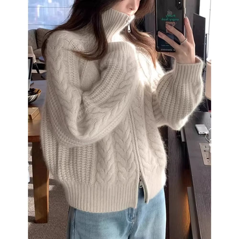 Sweter Kaszmirowy High Neck