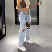 Jeansy Loose Fit Ripped